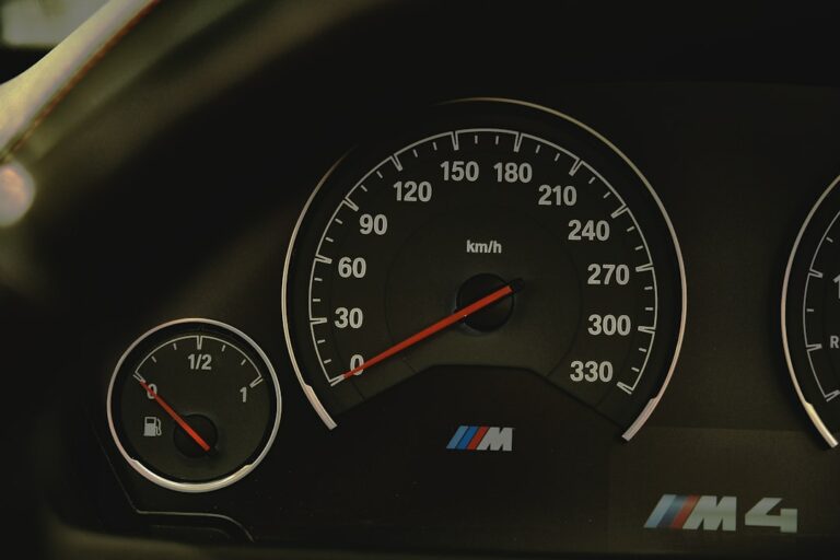 a close up of a speedometer on a car